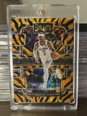 SHAI GILGEOUS ALEXANDER SELECT TIGER PRIZM SSP CASE HIT back