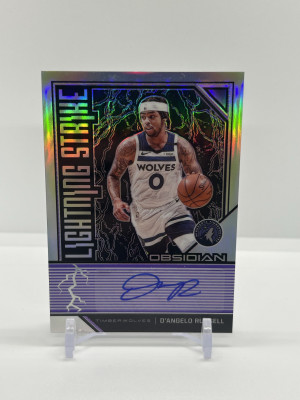D’Angelo Russell Obsidian Auto /49 front