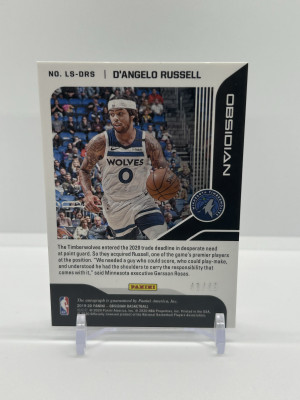 D’Angelo Russell Obsidian Auto /49 back