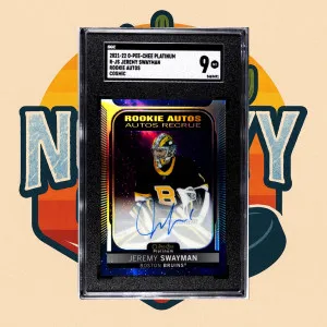 Jeremy Swayman Cosmic Rookie Auto front