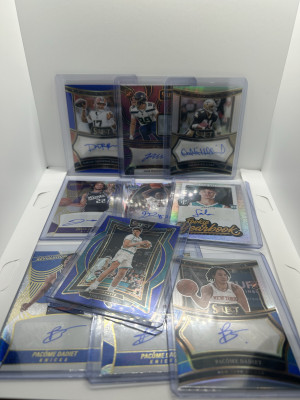 Huge 10 Card NFL And NBA Autos, Rookies And Numbered Lot front