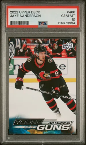 2022 Upper Deck Jake Sanderson front