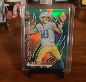 2023 Panini Phoenix Justin Herbert /25 Flamethrower front