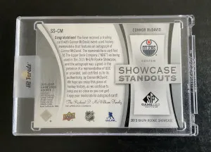 2019-20 SP Game Used Showcase Standouts Connor McDavid Auto 11/25 back