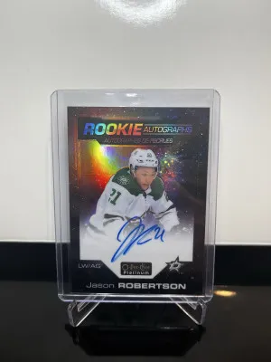 2020-21 O Pee Chee Platinum Cosmic Rookie Auto- Jason Robertson /75 back
