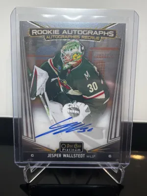 2024-25 O Pee Chee Platinum Rookie Auto- Jesper Wallstedt front