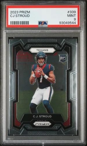 2023 Panini Prizm C.J. Stroud #339 PSA 9 front
