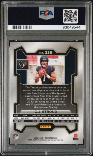 2023 Panini Prizm C.J. Stroud #339 PSA 9 back