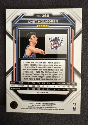 2022-23 Prizm Silver 226 Chet Holmgren back