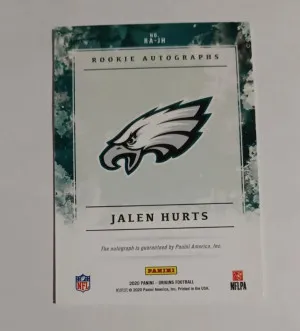 2020 Origins Football Jalen Hurts Rookie Auto back