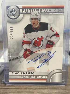 23-24 SP Authentic Future Watch Auto Simon Nemec /999 front