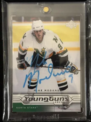 Mike Modano Young Guns auto front