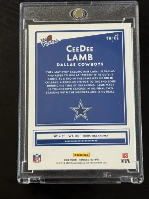 2020 Donruss Optic - CeeDee Lamb - The Rookies back