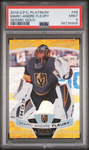 Marc-Andre Fleury Seismic Gold /50 front