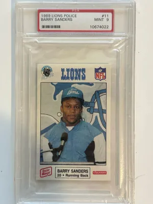 1989 Lions Police Barry Sanders front