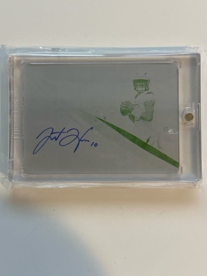 2022 Impeccable Justin Herbert Printing Plate 1/1 front