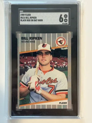 1989 Fleer Billy Ripken Error Black Box front