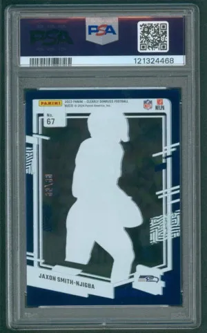 2023 Clearly Donruss Blue /99 Jaxon Smith-Njigba RC #67 PSA 10 GEM MINT Low Pop! back