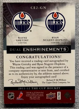 Wayne Gretzky & RNH 2011-12 The Cup Enshrinements Auto /25 back