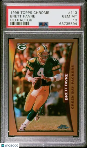 1998 Topps Chrome Brett Favre #113 Refractor PSA 10 front
