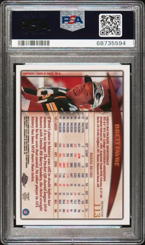 1998 Topps Chrome Brett Favre #113 Refractor PSA 10 back