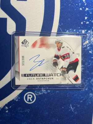 Zack Ostapchuk Future Watch Auto /599 front