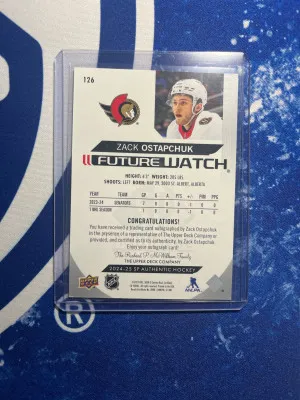 Zack Ostapchuk Future Watch Auto /599 back