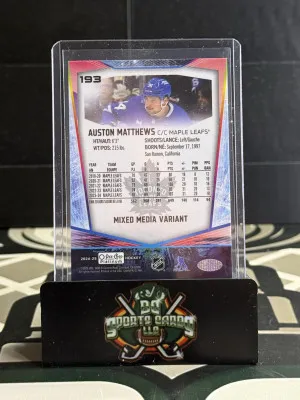 Auston Matthews Mixed Media Variant OPC Platinum back