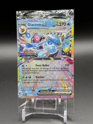 Glaceon EX Prismatic Evolutions STAMPED Sealed Promo Card 026/131 front