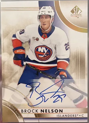 2023-24 SP Authentic Limited Auto- Brock Nelson front