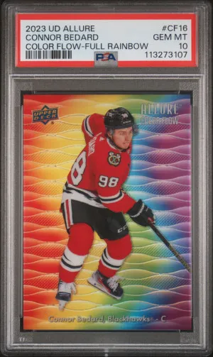 2023 Upper Deck Allure Color Flow Connor Bedard Color Flow-Full Rainbow front