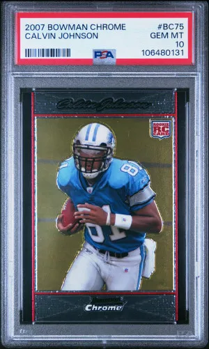 2007 Bowman Chrome Calvin Johnson front