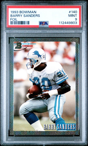 1993 Bowman Barry Sanders Foil front