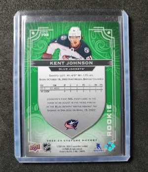 Kent Johnson /66 Stature Rookie back