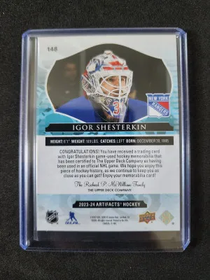 Igor Shesterkin /149 Artifacts Dual Patch back