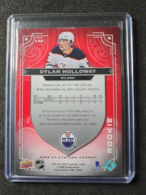 Dylan Holloway /75 Stature Rookie back