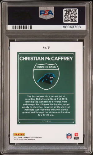 2023 Panini Donruss Optic International Downtown Christian Mccaffrey back