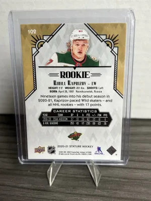 20-21 UD Stature Kirill Kaprizov Rookie /175 back