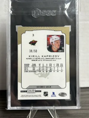 22-23 OPC Platinum Kirill Kaprizov Seismic Gold /50 back