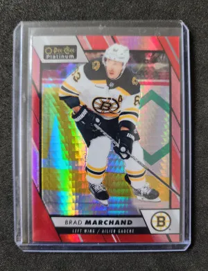 Brad Marchand /199 Red Prism front
