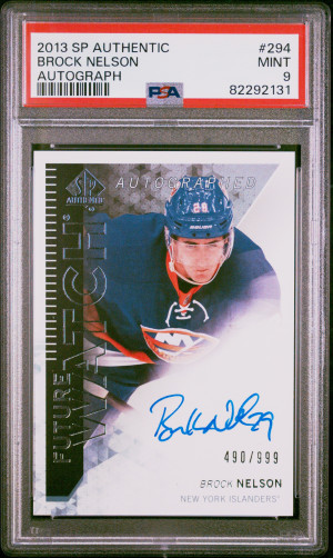 2013 Sp Authentic Brock Nelson Autograph front