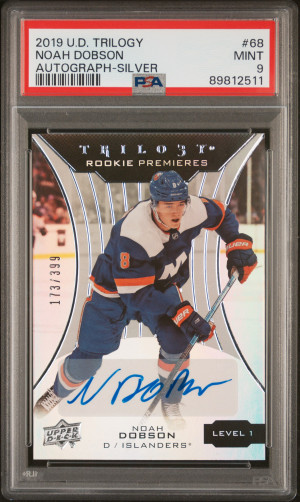 2019 Upper Deck Trilogy Noah Dobson Autograph-Silver front