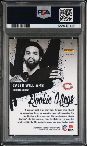 2024 Panini Donruss Optic Rookie Kings Caleb Williams back