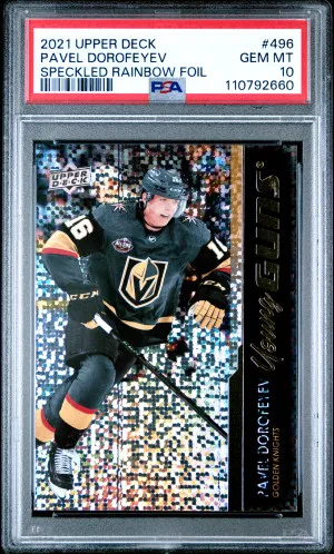 2021-2022 Upper Deck Pavel Dorofeyev Speckled Rainbow Foil front