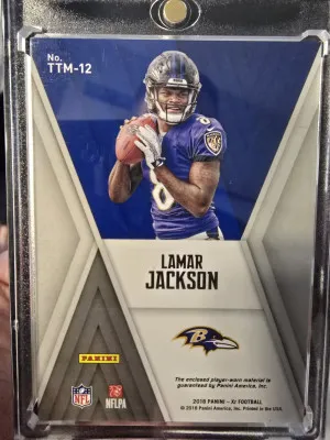2018 XR Rookie Triple Threats 1/1 Lamar Jackson RAVENS RC back