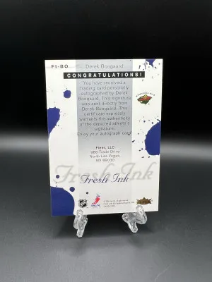 Derek Boogaard 2005-06 Fleer Fresh Ink (RC) back