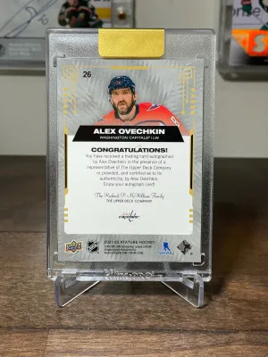 2021-22 UD Stature Alex Ovechkin Auto back