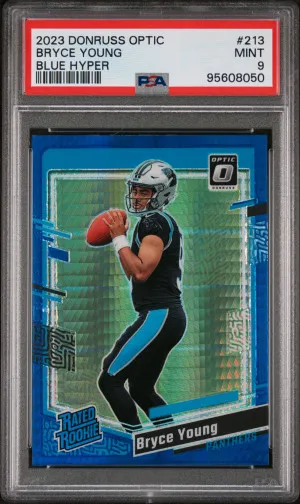 2023 Panini Donruss Optic Bryce Young Blue Hyper front