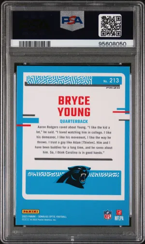 2023 Panini Donruss Optic Bryce Young Blue Hyper back