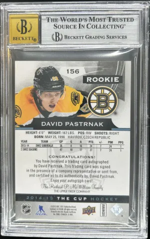 2014-15 The Cup David Pastrnak Rookie Gold Spectrum /25 back